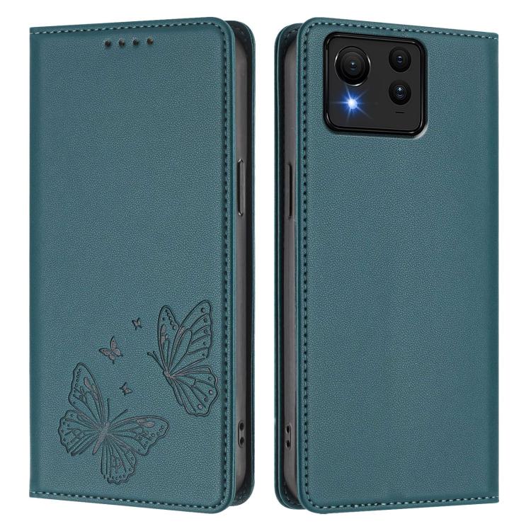 For ASUS Zenfone 11 Ultra Strong Magnetic Dual Butterfly RFID Vegan Leather Phone Case
