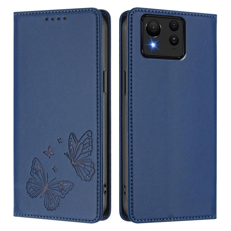For ASUS Zenfone 11 Ultra Strong Magnetic Dual Butterfly RFID Vegan Leather Phone Case