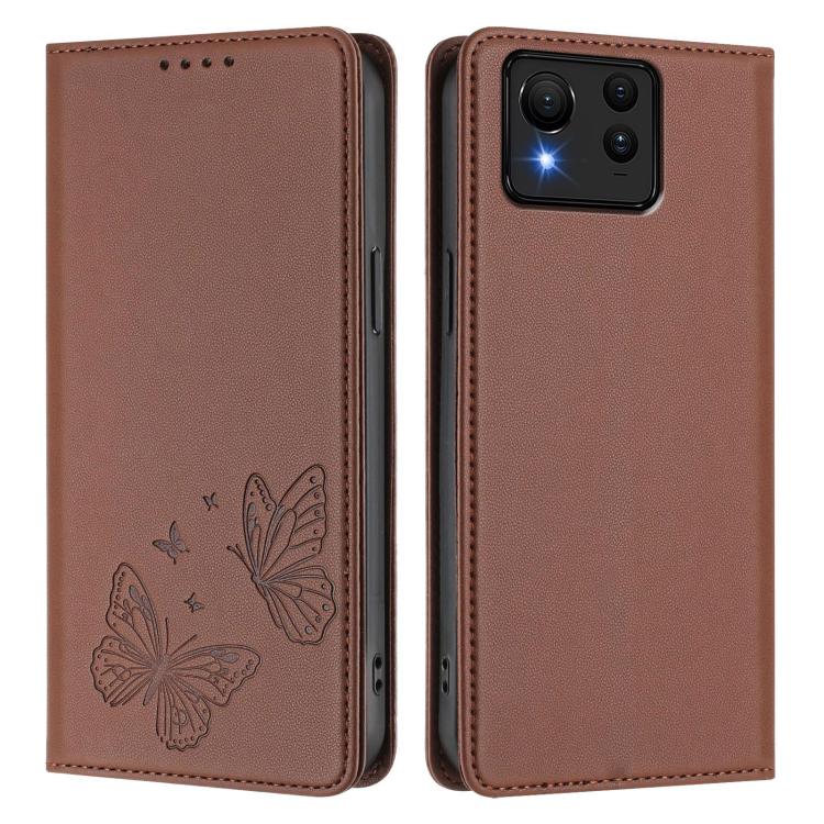 For ASUS Zenfone 11 Ultra Strong Magnetic Dual Butterfly RFID Vegan Leather Phone Case