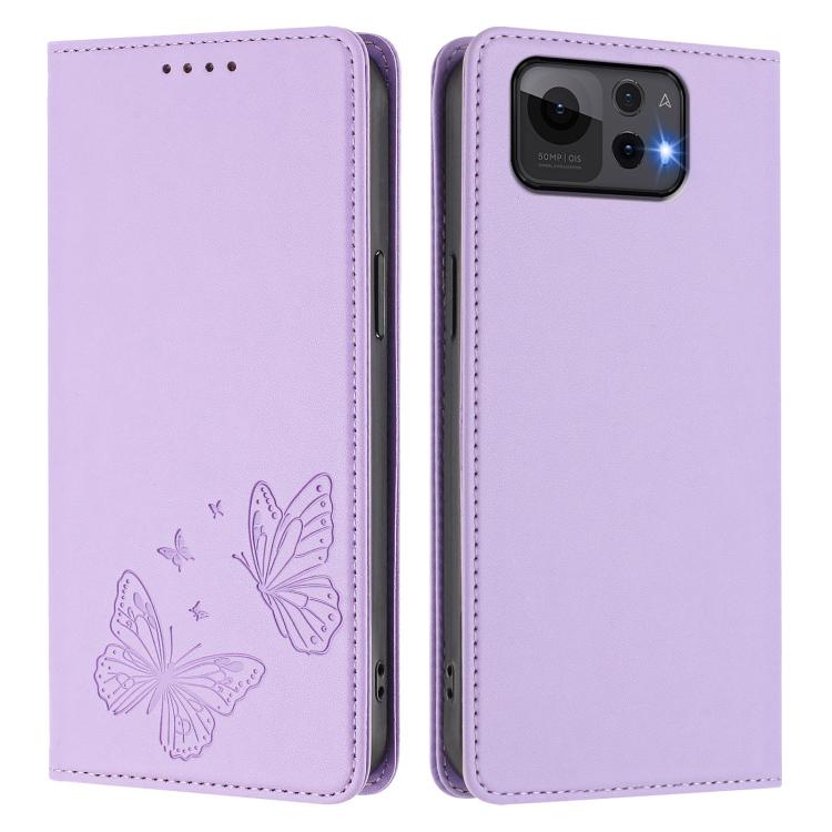 For ASUS Zenfone 12 Ultra Strong Magnetic Dual Butterfly RFID Vegan Leather Phone Case