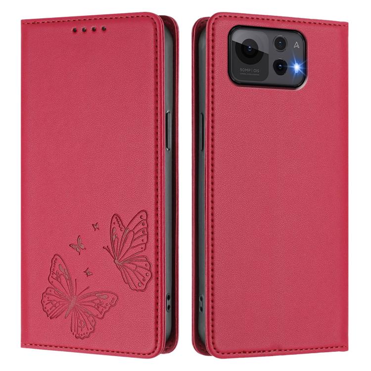 For ASUS Zenfone 12 Ultra Strong Magnetic Dual Butterfly RFID Vegan Leather Phone Case