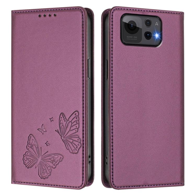 For ASUS Zenfone 12 Ultra Strong Magnetic Dual Butterfly RFID Vegan Leather Phone Case