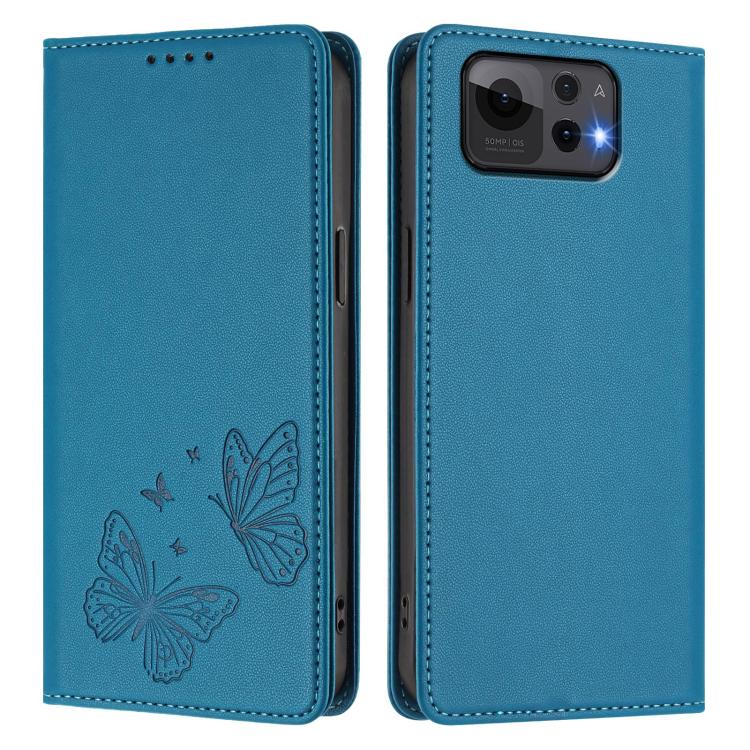 For ASUS Zenfone 12 Ultra Strong Magnetic Dual Butterfly RFID Vegan Leather Phone Case