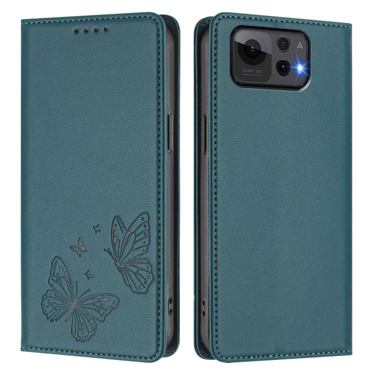 For ASUS Zenfone 12 Ultra Strong Magnetic Dual Butterfly RFID Vegan Leather Phone Case