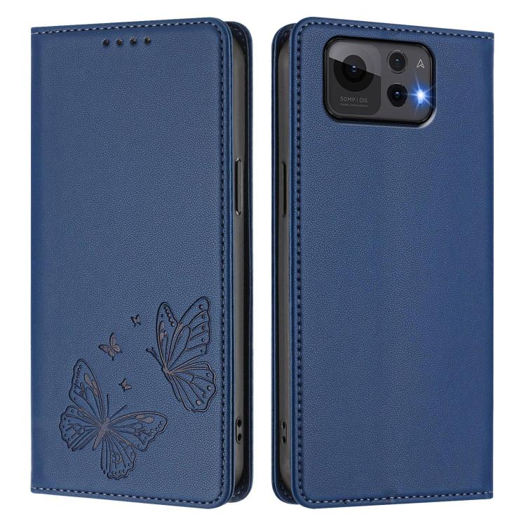 For ASUS Zenfone 12 Ultra Strong Magnetic Dual Butterfly RFID Vegan Leather Phone Case