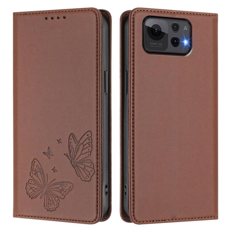 For ASUS Zenfone 12 Ultra Strong Magnetic Dual Butterfly RFID Vegan Leather Phone Case