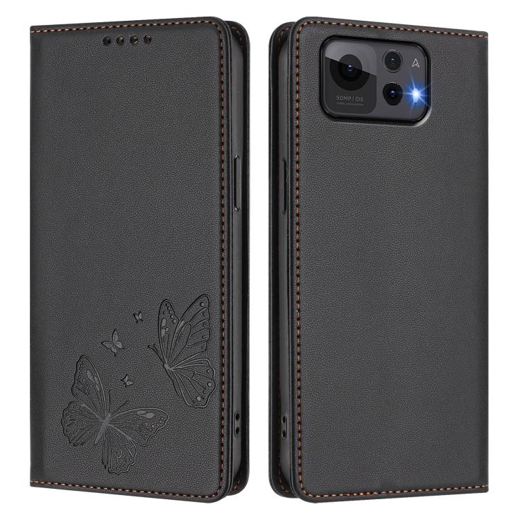 For ASUS Zenfone 12 Ultra Strong Magnetic Dual Butterfly RFID Vegan Leather Phone Case