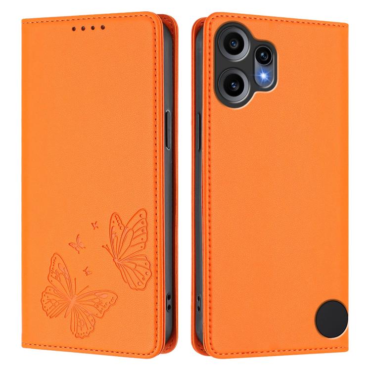 For Nothing CMF Phone 2 Pro Strong Magnetic Dual Butterfly RFID Vegan Leather Phone Case
