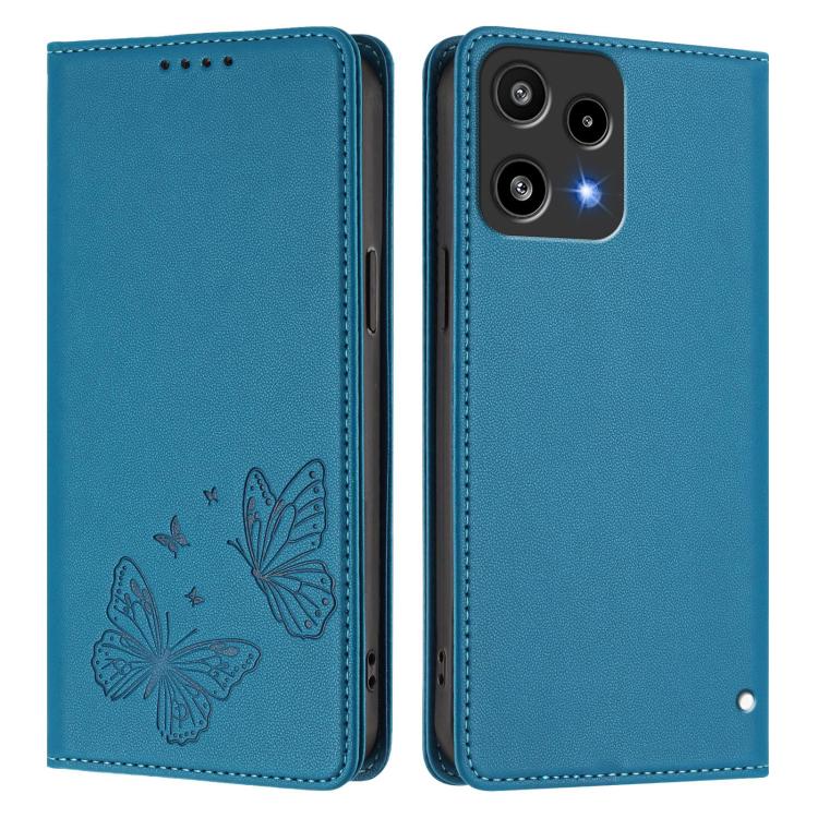 For Nothing Phone 3a Lite Strong Magnetic Dual Butterfly RFID Vegan Leather Phone Case