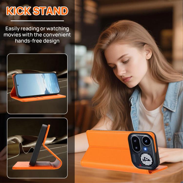For Nothing Phone 4a Pro Strong Magnetic Dual Butterfly RFID Vegan Leather Phone Case