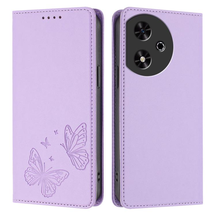 For Honor Play 50 Strong Magnetic Dual Butterfly RFID Vegan Leather Phone Case