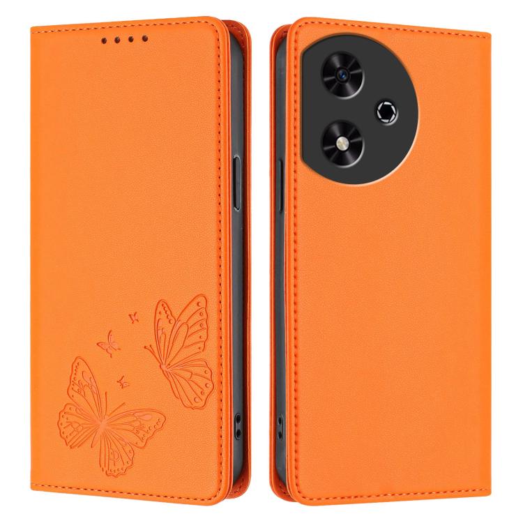 For Honor Play 50 Strong Magnetic Dual Butterfly RFID Vegan Leather Phone Case