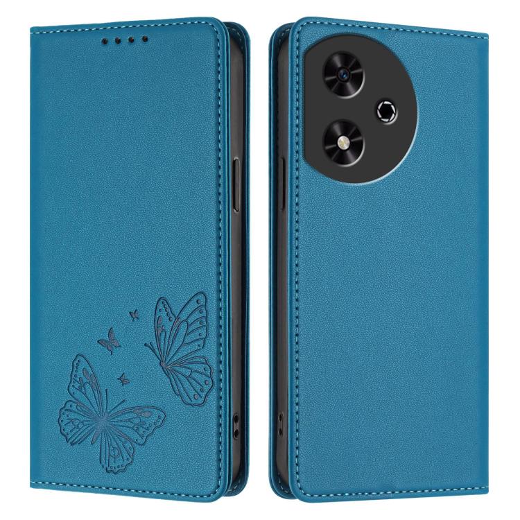 For Honor Play 50 Strong Magnetic Dual Butterfly RFID Vegan Leather Phone Case