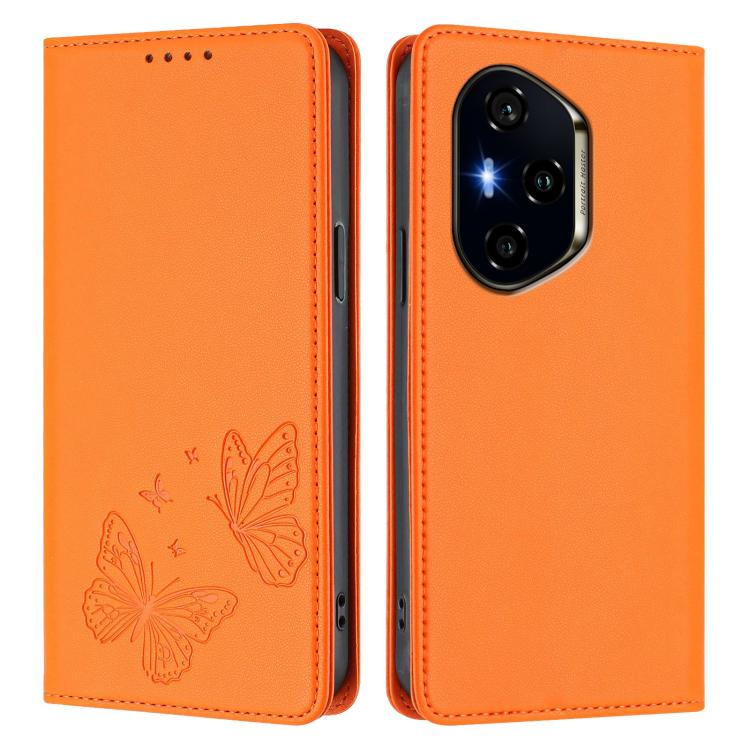 For Honor 300 Pro / 300 Ultra Strong Magnetic Dual Butterfly RFID Vegan Leather Phone Case