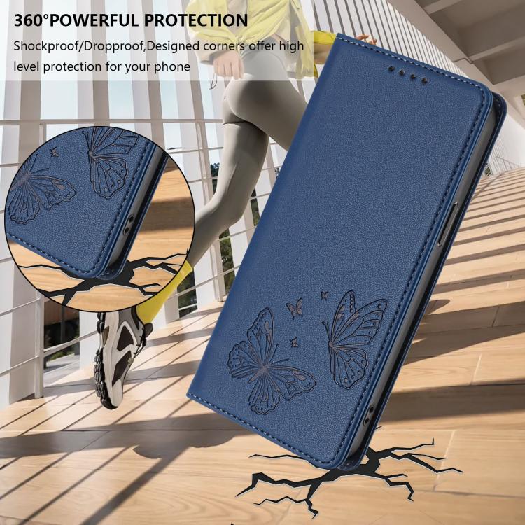 For Honor Magic5 Pro Strong Magnetic Dual Butterfly RFID Vegan Leather Phone Case