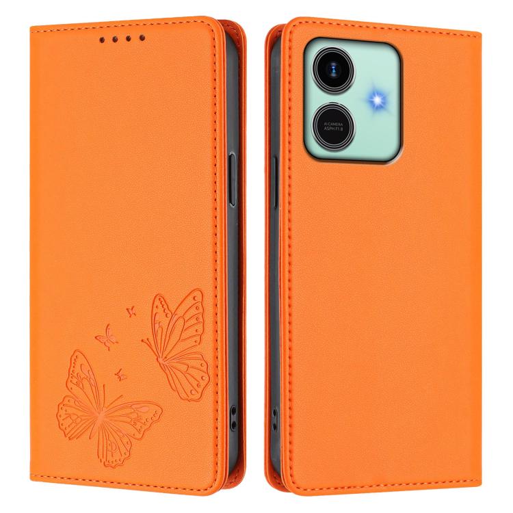 For Honor Play10 4G Strong Magnetic Dual Butterfly RFID Vegan Leather Phone Case