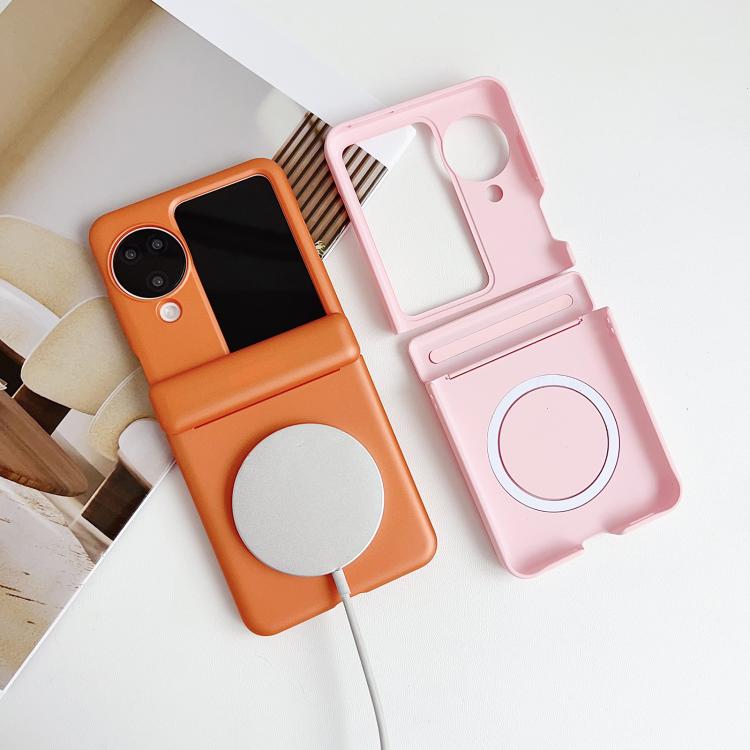For OPPO Find N3 Flip Skin Feel Central Axis Dual Magnetic PC Phone Case