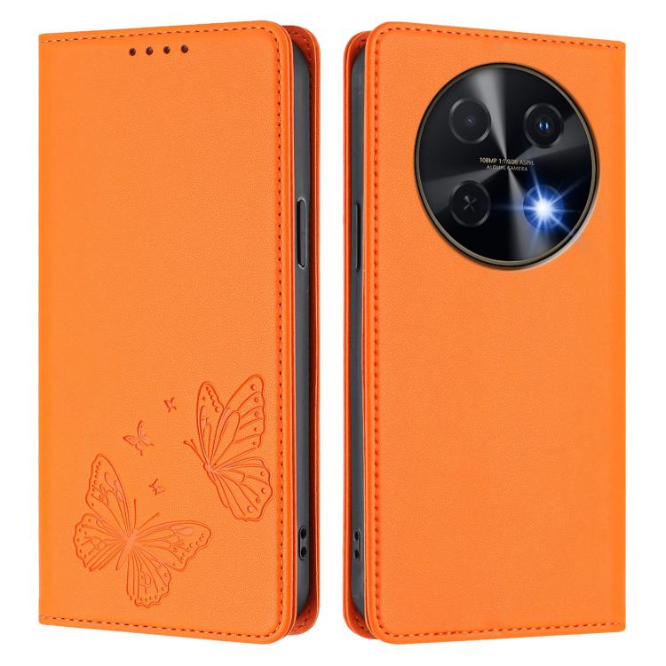 For Huawei nova 12i / nova 13i Strong Magnetic Dual Butterfly RFID Vegan Leather Phone Case