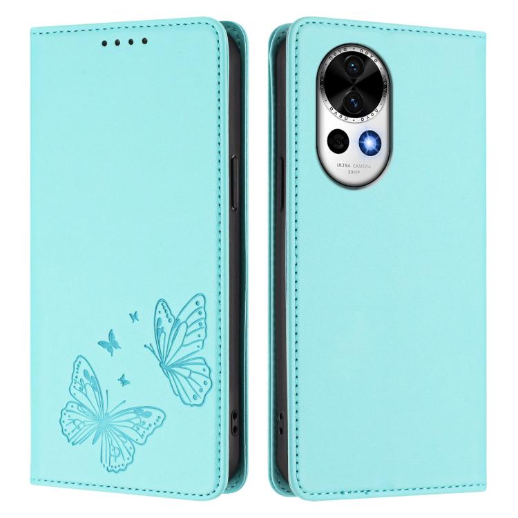 For Huawei nova 13 / 12 Strong Magnetic Dual Butterfly RFID Vegan Leather Phone Case