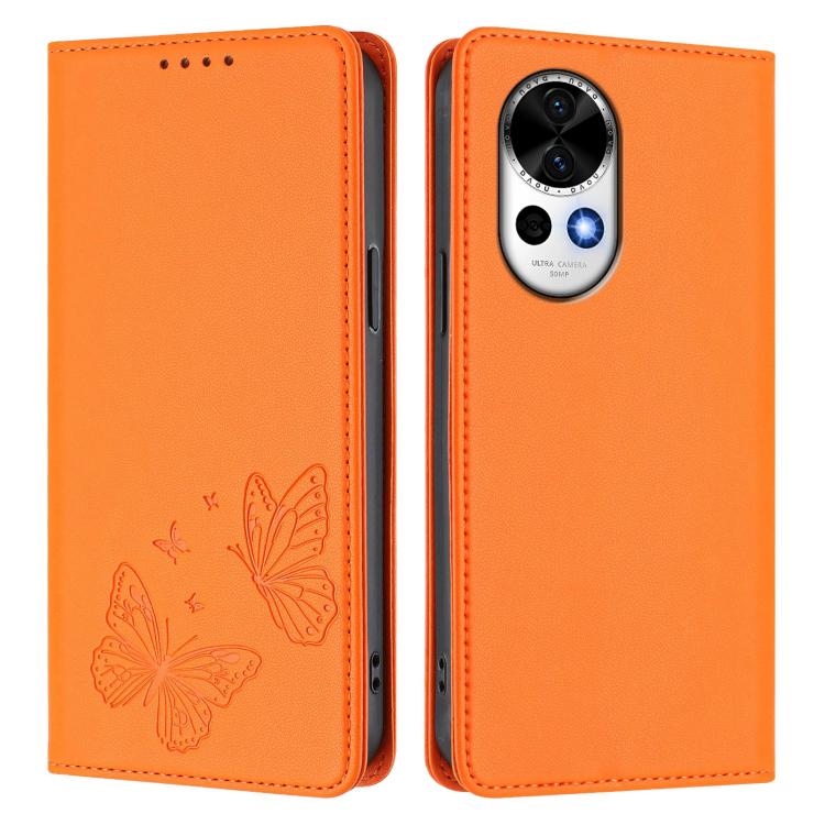 For Huawei nova 13 / 12 Strong Magnetic Dual Butterfly RFID Vegan Leather Phone Case