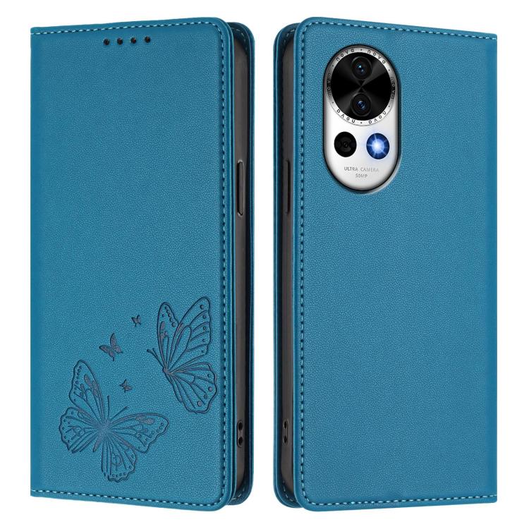 For Huawei nova 13 / 12 Strong Magnetic Dual Butterfly RFID Vegan Leather Phone Case