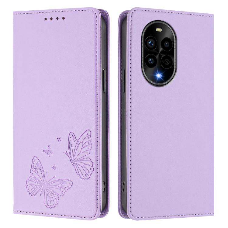 For Huawei nova 13 Pro Strong Magnetic Dual Butterfly RFID Vegan Leather Phone Case