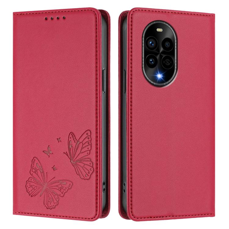For Huawei nova 13 Pro Strong Magnetic Dual Butterfly RFID Vegan Leather Phone Case