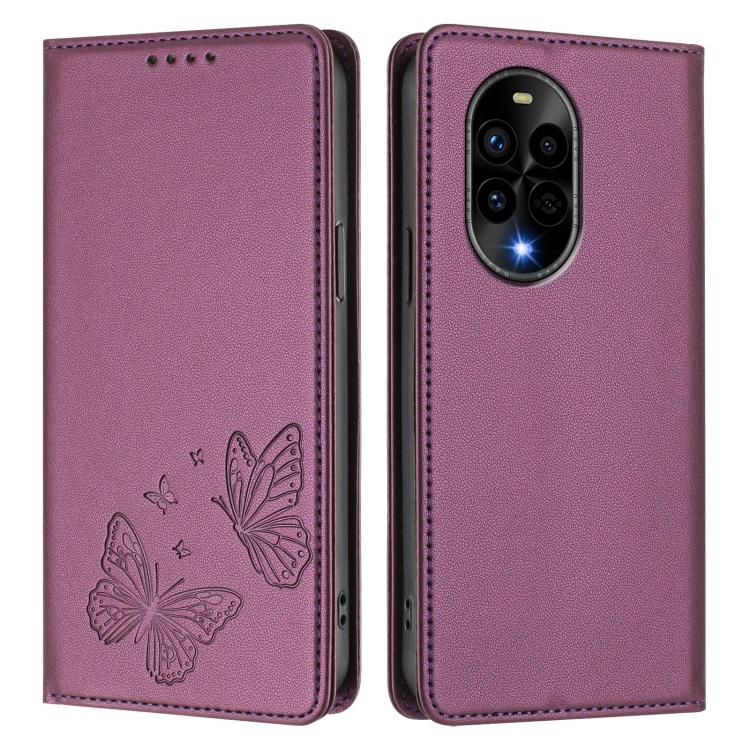 For Huawei nova 13 Pro Strong Magnetic Dual Butterfly RFID Vegan Leather Phone Case