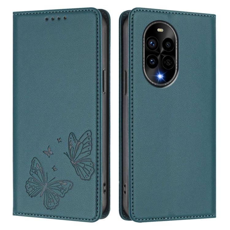 For Huawei nova 13 Pro Strong Magnetic Dual Butterfly RFID Vegan Leather Phone Case
