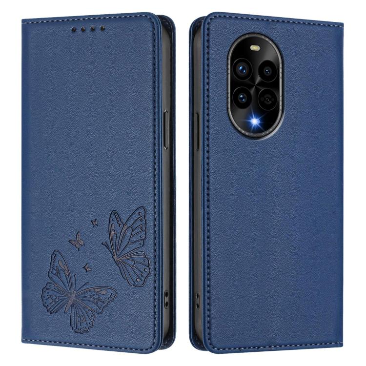For Huawei nova 13 Pro Strong Magnetic Dual Butterfly RFID Vegan Leather Phone Case