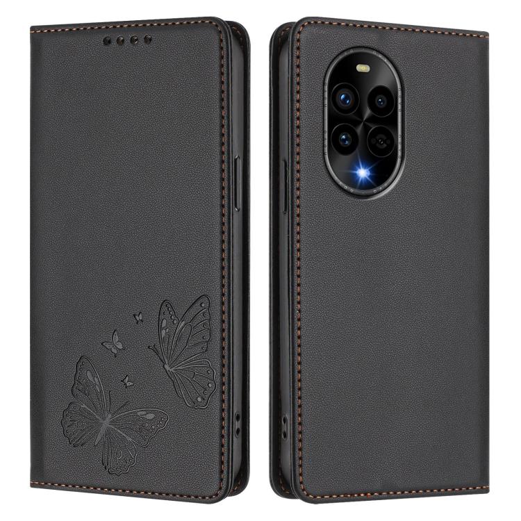 For Huawei nova 13 Pro Strong Magnetic Dual Butterfly RFID Vegan Leather Phone Case