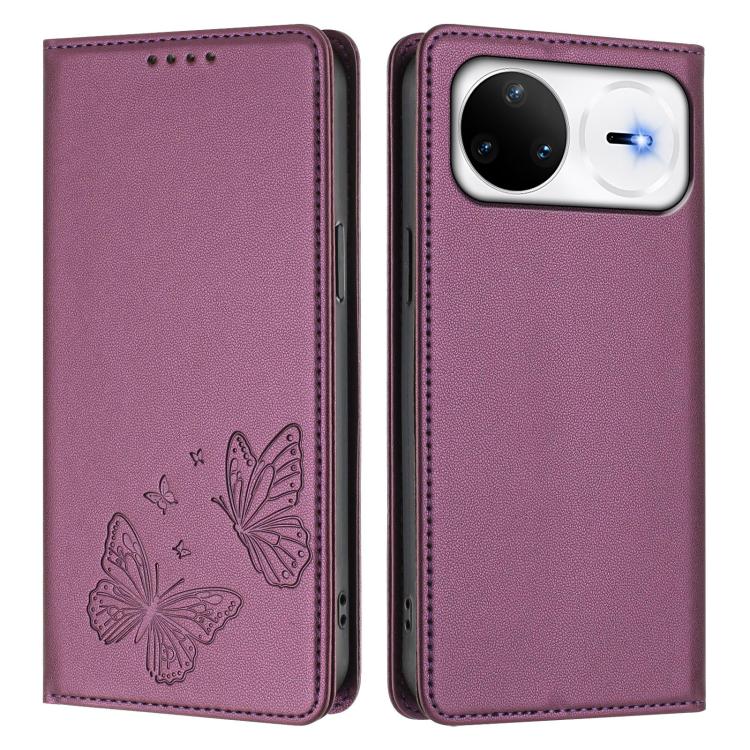 For Huawei nova 15 Pro / 15 Ultra Strong Magnetic Dual Butterfly RFID Vegan Leather Phone Case
