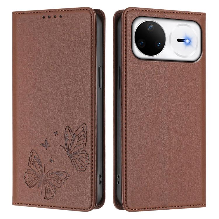 For Huawei nova 15 Pro / 15 Ultra Strong Magnetic Dual Butterfly RFID Vegan Leather Phone Case
