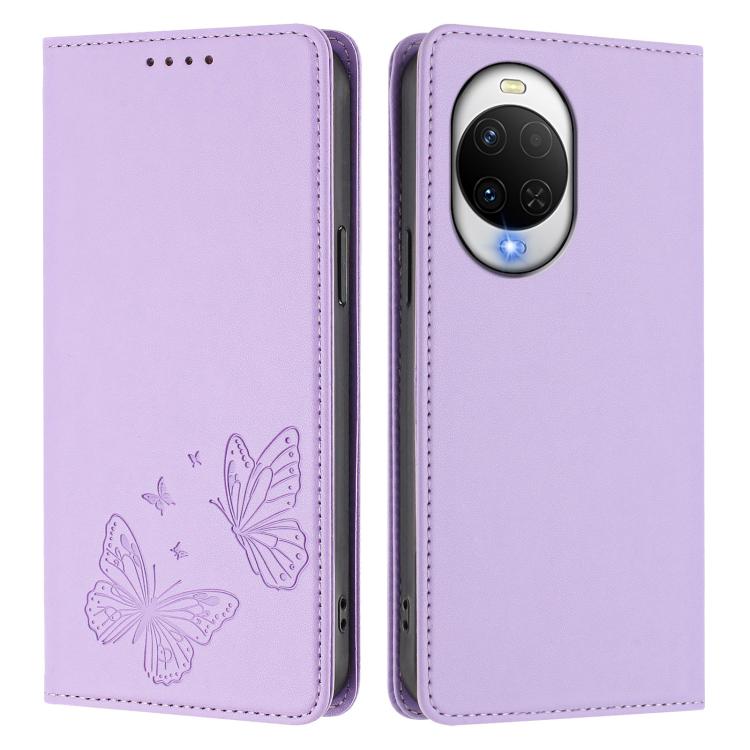 For Huawei nova 15 / 14 Strong Magnetic Dual Butterfly RFID Vegan Leather Phone Case