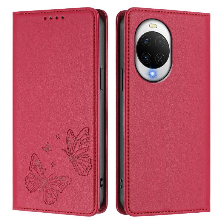 For Huawei nova 15 / 14 Strong Magnetic Dual Butterfly RFID Vegan Leather Phone Case