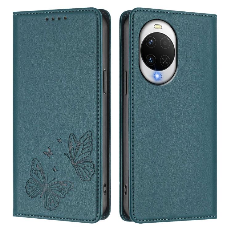For Huawei nova 15 / 14 Strong Magnetic Dual Butterfly RFID Vegan Leather Phone Case