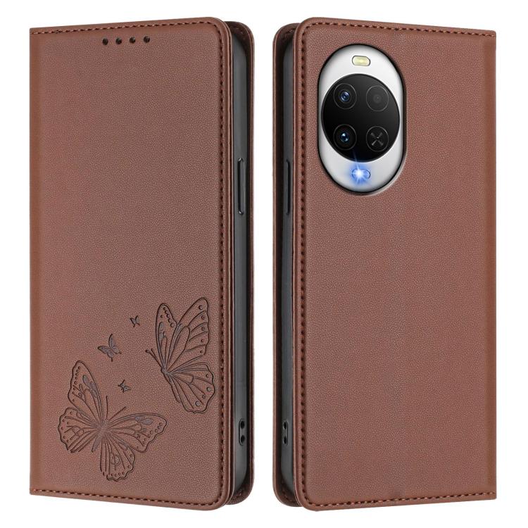 For Huawei nova 15 / 14 Strong Magnetic Dual Butterfly RFID Vegan Leather Phone Case