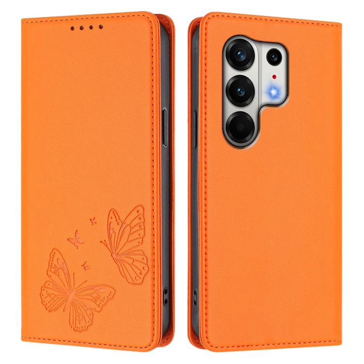 For Tecno Camon 50 Pro 4G Strong Magnetic Dual Butterfly RFID Vegan Leather Phone Case