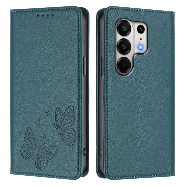 For Tecno Camon 50 Pro 4G Strong Magnetic Dual Butterfly RFID Vegan Leather Phone Case