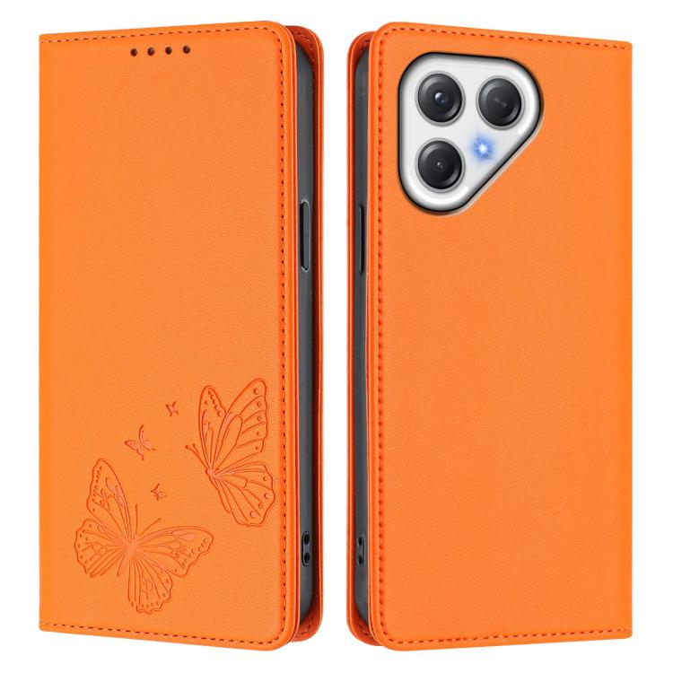For Tecno Pova 7 4G / Pova 7 5G Strong Magnetic Dual Butterfly RFID Vegan Leather Phone Case