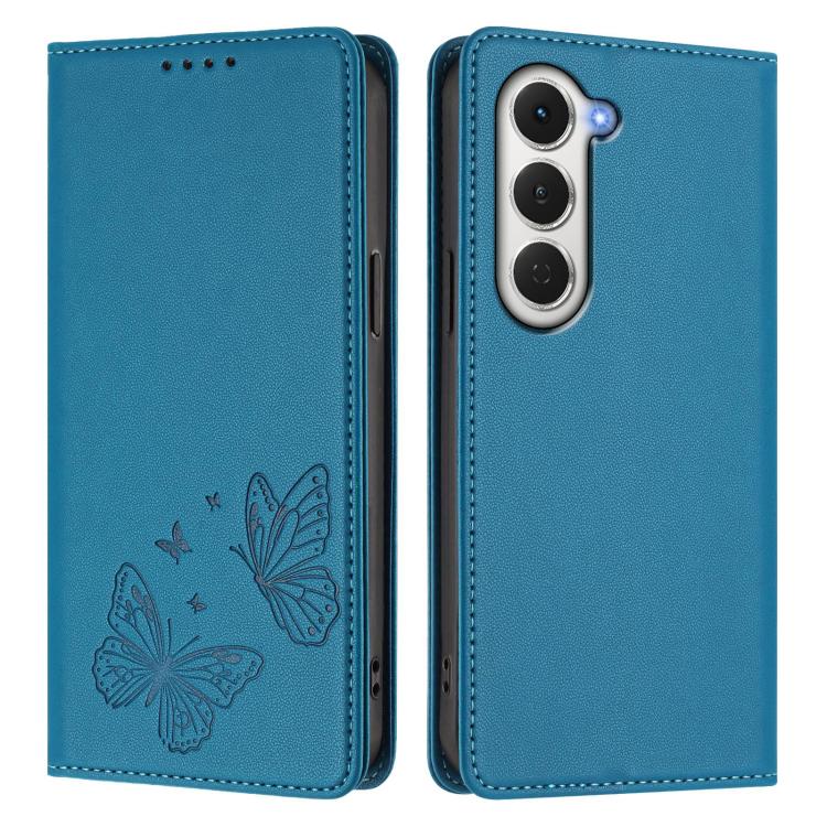 For Tecno Spark 40 Pro 4G Strong Magnetic Dual Butterfly RFID Vegan Leather Phone Case