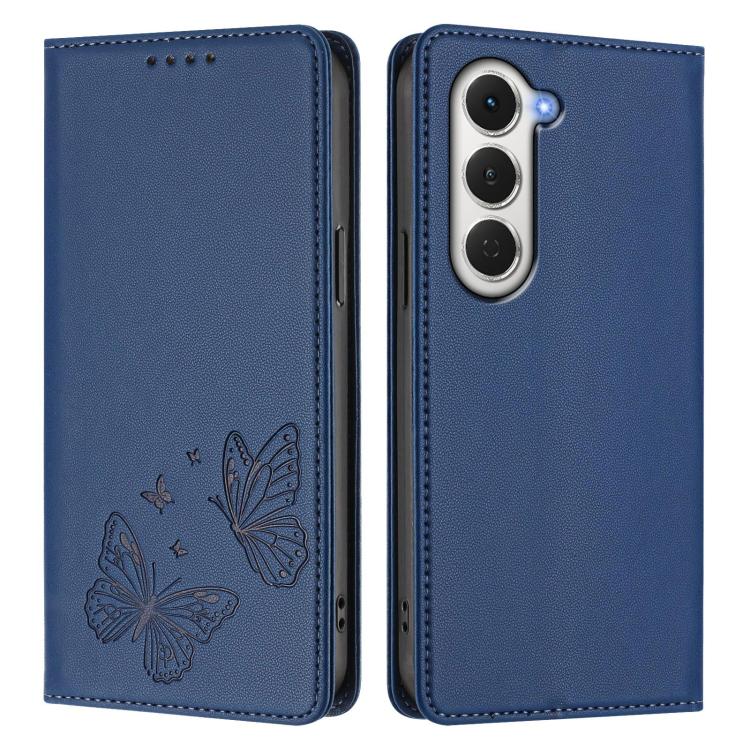 For Tecno Spark 40 Pro 4G Strong Magnetic Dual Butterfly RFID Vegan Leather Phone Case