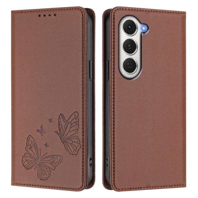 For Tecno Spark 40 Pro 4G Strong Magnetic Dual Butterfly RFID Vegan Leather Phone Case