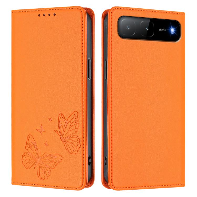 For Tecno Spark Go 5G 2025 / Spark 40 5G Strong Magnetic Dual Butterfly RFID Vegan Leather Phone Case