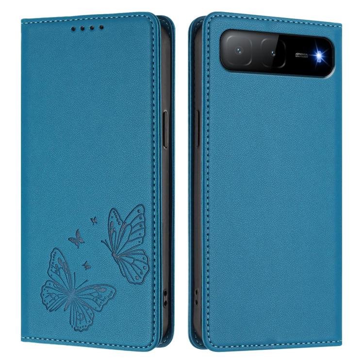 For Tecno Spark Go 5G 2025 / Spark 40 5G Strong Magnetic Dual Butterfly RFID Vegan Leather Phone Case