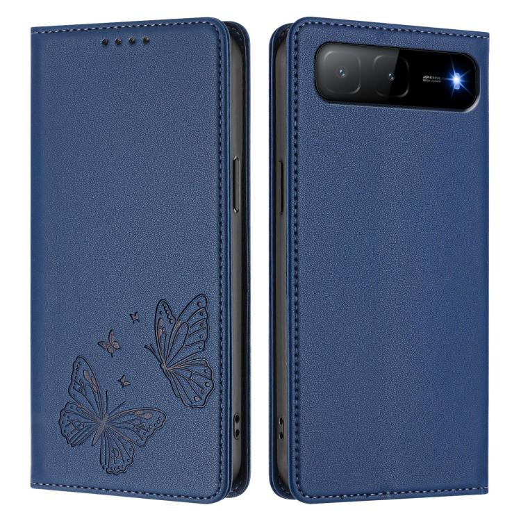 For Tecno Spark Go 5G 2025 / Spark 40 5G Strong Magnetic Dual Butterfly RFID Vegan Leather Phone Case