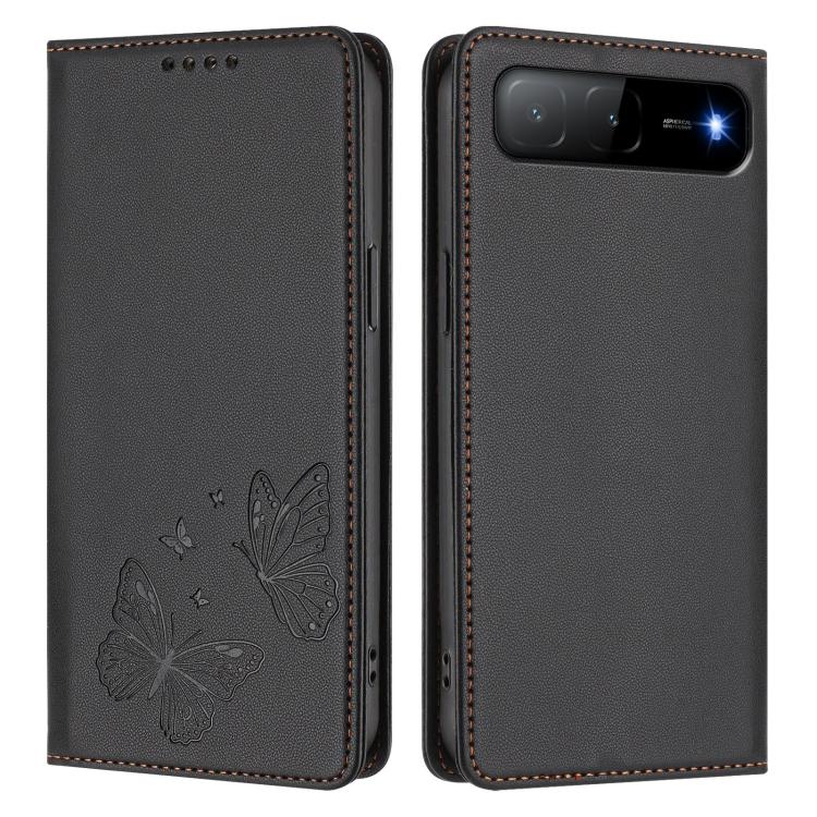 For Tecno Spark Go 5G 2025 / Spark 40 5G Strong Magnetic Dual Butterfly RFID Vegan Leather Phone Case