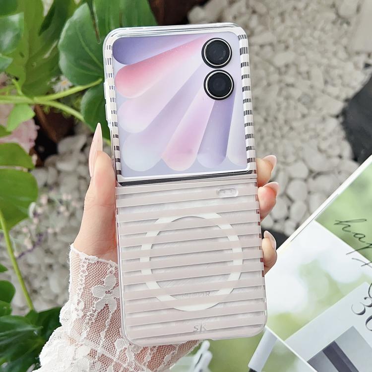 For Xiaomi Mix Flip PC Matte Striped Magnetic Phone Case