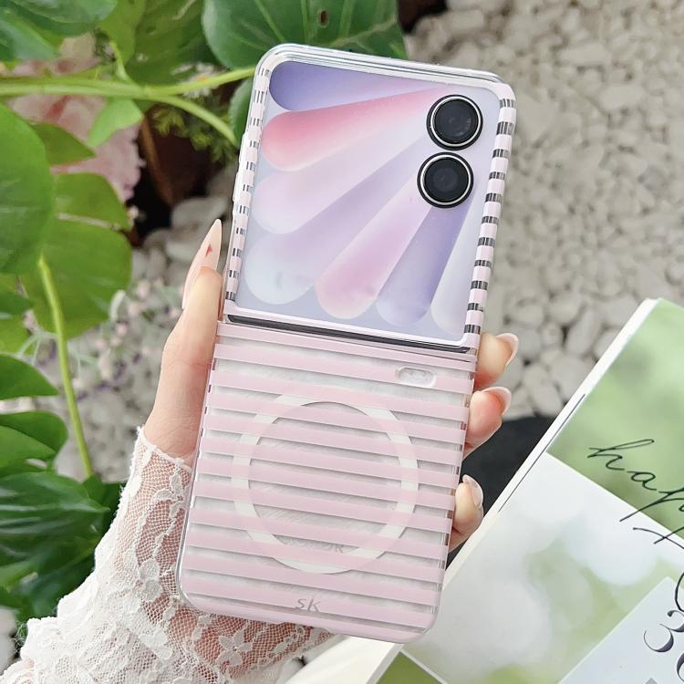For Xiaomi Mix Flip PC Matte Striped Magnetic Phone Case