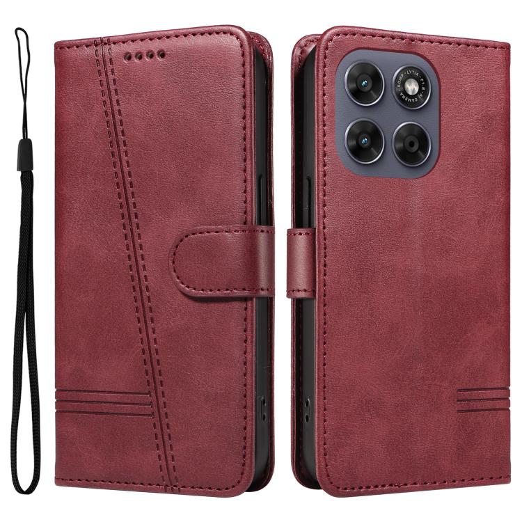 For Motorola Moto G67 5G/G77 5G Global T-type Stitch Leather Phone Case